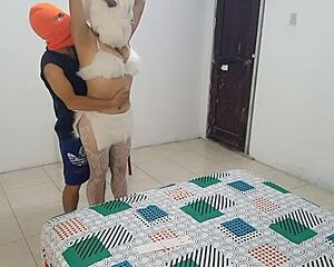 It's Halloween And I Found A Sexy Bunny Who Looks Like My Stepmother! I'm Going To FUCK Her For Wearing Slutty Lingerie!