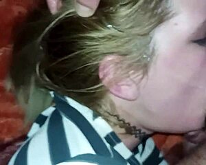 Hey, this amateur slut swallows cum deep throat!