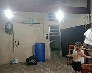 Dirty Beggar Scores Lucky Cowgirl Ride With Blonde Lady!