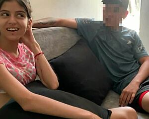 mi hermanastra pays silence with a blowjob and hard fuck. full wild story unfolds now.