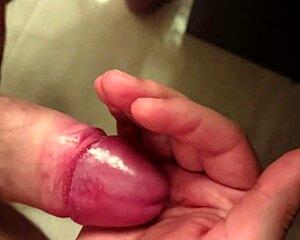 Young Babe Strokes Big Cock Until Massive Cum Explosion