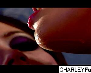 charlie enjoys slippery wet fun with brunette capri