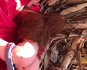Slutty Doll Bent Over for Me, Taking It Hard in Public
