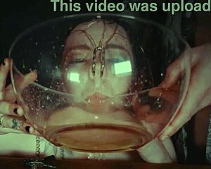 Why does this emo bondage teen cry? Face tied and punished with harsh piss!