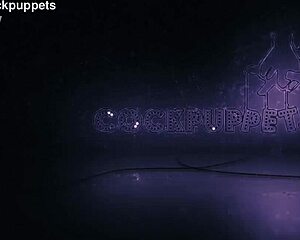 Two cute girls in pink make cock puppets and fuck themselves hard