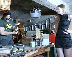 alice maze in an anal threesome with double penetration and a naughty pissing scene