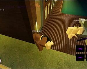 Latina Babe Gets Her Ass Filled With Big Black Cock In Roblox Game