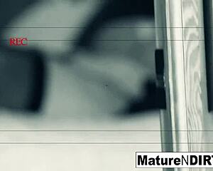 Watch this brunette milf masturbate and fuck secretly