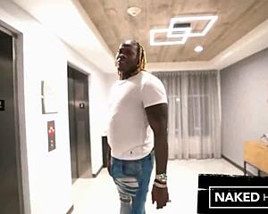 Ms redx, the ebony redhead, takes on a monster cock