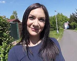 public agent spots a sexy ass riding a big cock outdoors in broad daylight.