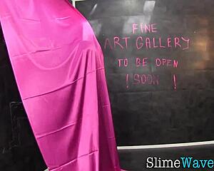 Slut Takes on Gloryhole Dick in Messy Action