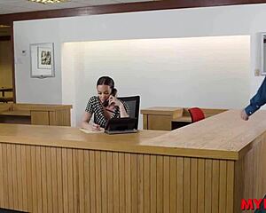 Hey, wanna see the hottest receptionist at Mylfex get wild outdoors?