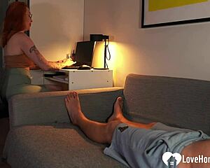 therapist gives blowjob after session