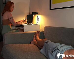 therapist gives blowjob after session