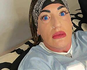 destroying and sucking giant dildo