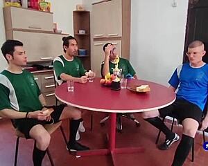 Cheerleader Zuzu Sweet Blows Matt's Massive Cock Unaware of Dan