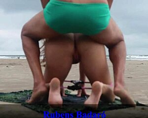 couple fucks on beach sand disguised