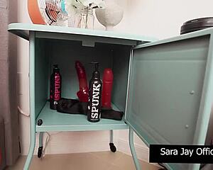 Sara Jay cannot wait to get her big feet on a cock