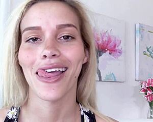 Karter Foxx Sucks Huge Cock in POV and Gets Cum Facial!