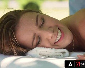alexis crystal gets tight ass pounded during outdoor massage