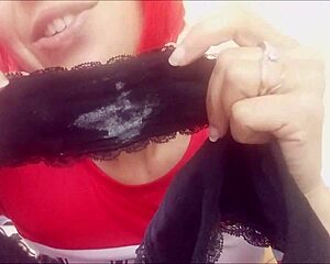 Redhead teacher in wet panties, hungry for excitement