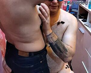 Barber Babe's Perfect Natural Tits Thrill