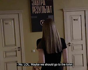 i invited this gym beauty to the bathroom for some hot sex, and she said yess!