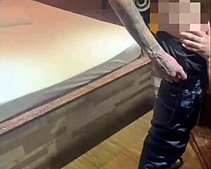 my wife's fuckin a skinny guy with big cock at home, it's so hot