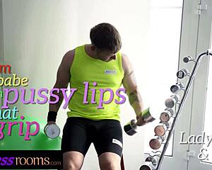 Young 18+ Leotard Babe LADY DEE Gets Her VERY TIGHT PUSSY FUCKED in Fitness Room