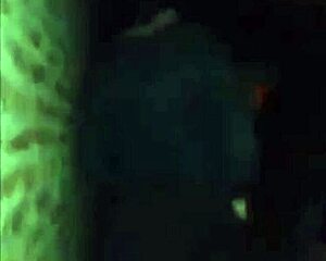 Young girl touches herself outdoors