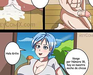 porno comics of krillin and number 18 fucking with bulma joining