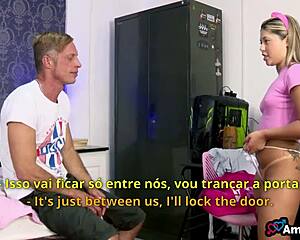 Sexy ebony takes big black cock in ass