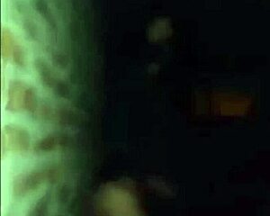 Young girl touches herself outdoors