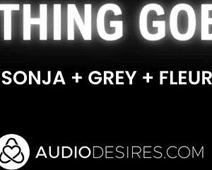 Cuckquean watches her husband with another woman in this couple's erotic audio