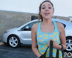 Zoe Foxx gives pov blowjob and fucking