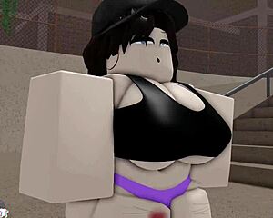 Emo girl from Koraxlust rr34 flashes at the skatepark before RIDING YOU hard