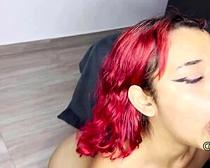 alt emo goth teen 18+ big booty latina slut on casting couch 😈