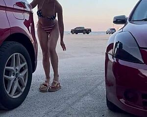 Compilation Of Dressing Up At The Car