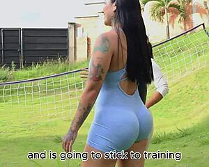 our workout turned into steamy sex with tattooed latina dilan clavijo