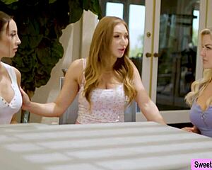 Young Couple And Ex Girlfriend In Lesbian Threesome