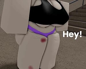 emo girl flashes in skatepark then rides