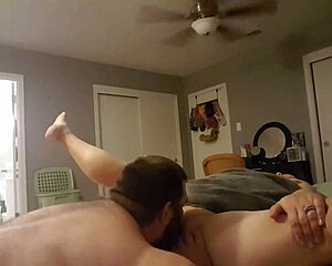 In this homemade video, I eat my BBW wife's tight pussy and asshole as she orgasms multiple times