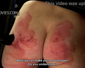 Hot Blonde Babe Bound and Whipped While Riding
