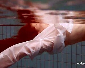 i’m hooked on lola’s big natural tits swimming underwater