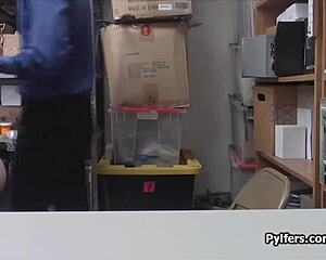 She’s totally into the guard’s cock at the office every day.