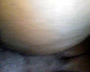 Cum drips from her ass after clothes are ripped and intense fucking