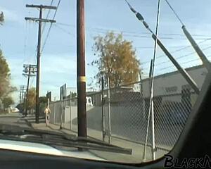 Blonde amateur deepthroating big black cock for facial