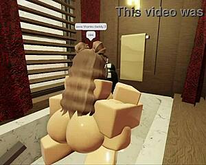 brunette with fat ass sucks and fucks in bathtub, you watching?