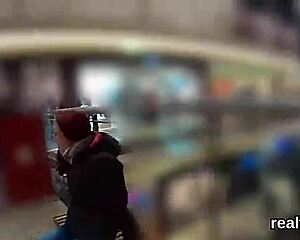 Wow, gorgeous Czech kitten teased at mall and pounded hard POV!