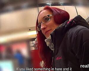 Wow, gorgeous Czech kitten teased at mall and pounded hard POV!